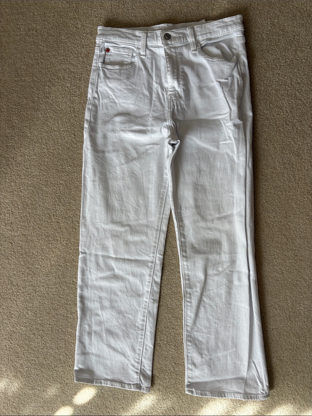 Hudson Jeans NOA Women's White Straight-Leg Jeans